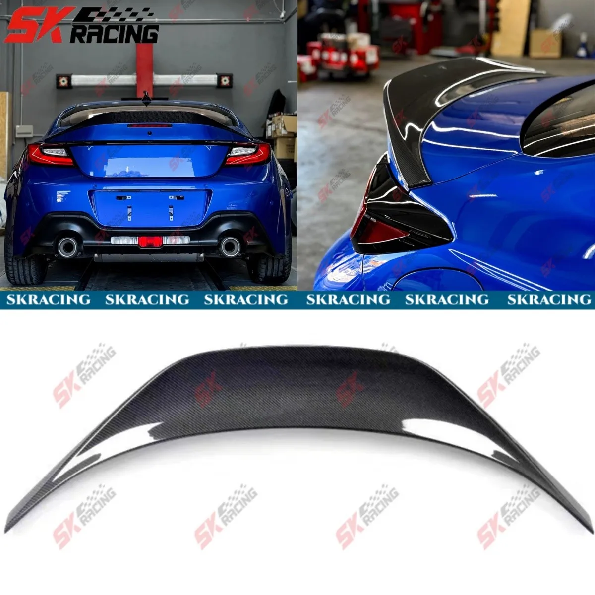 

Gloss Black/Carbon Fiber Rear Spoiler Wing Fits Subaru BRZ Toyota GR86 2022-2025