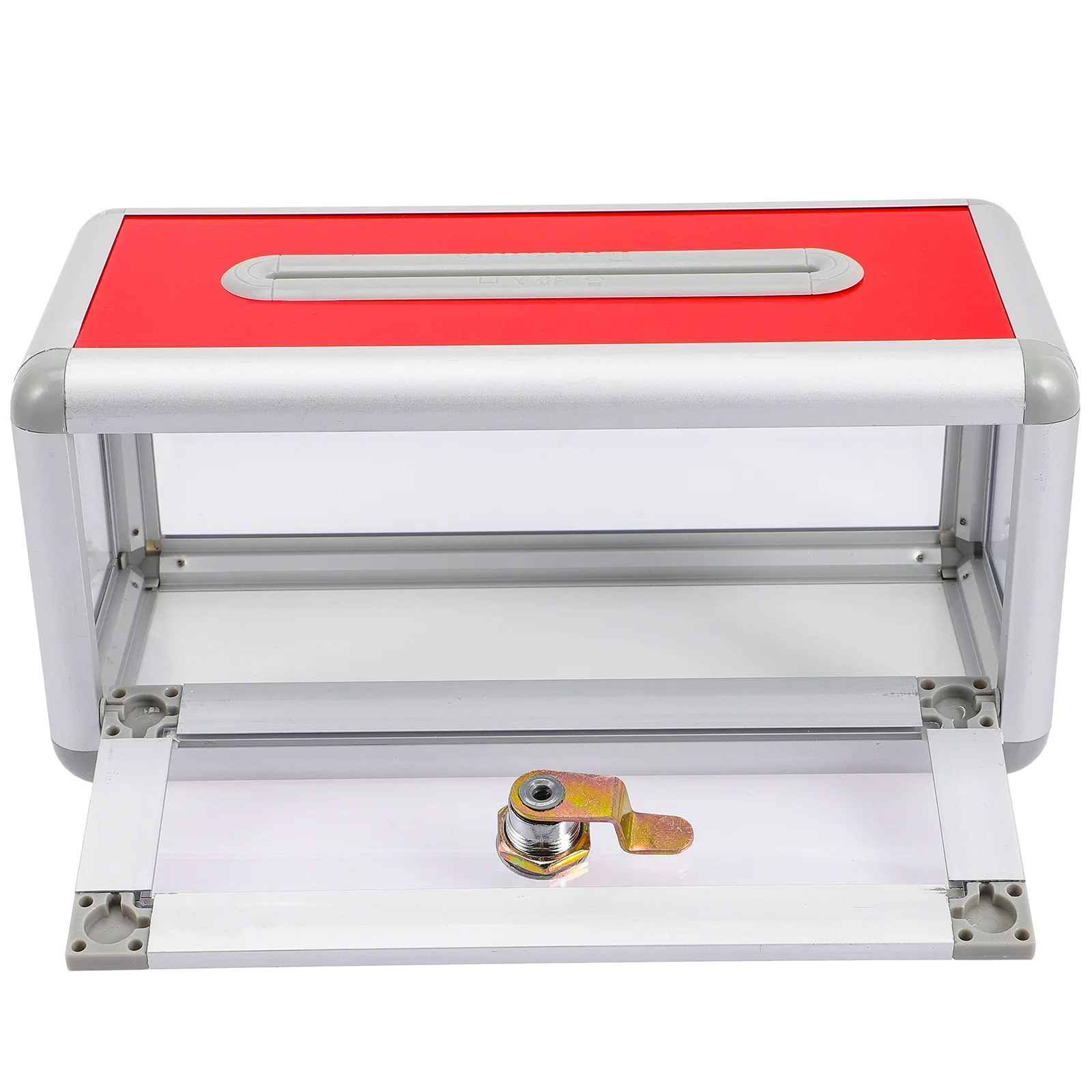 

Office Card Holder Desktop Cards Collection Multifunctional Stand Ballot Case Aluminum Alloy for Conference