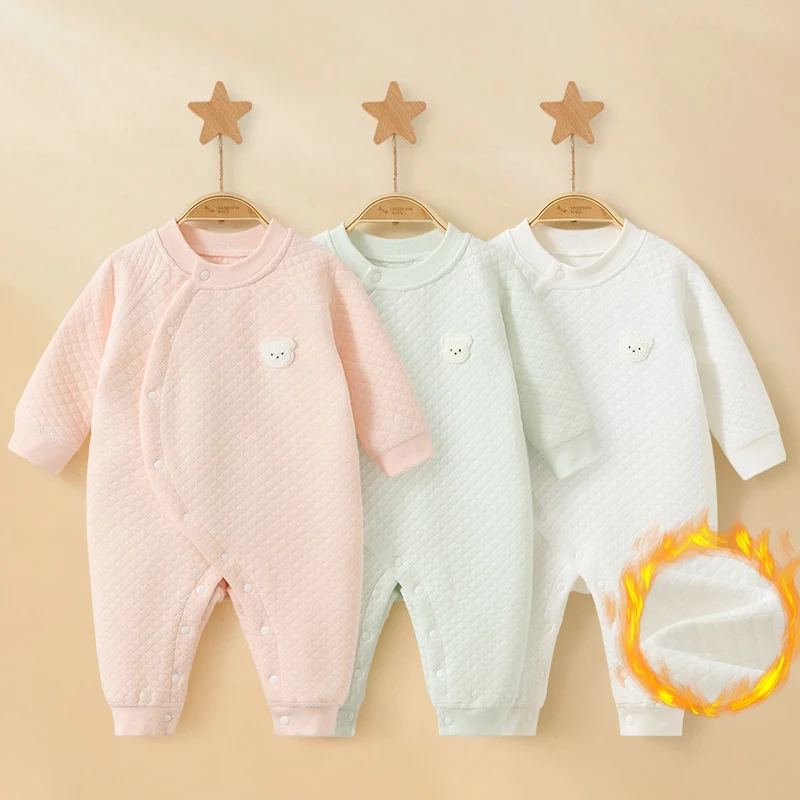 

Newborn Baby Clothes Girls Boys Rompers Cotton Warm Pajamas Cute Onesies for Babies Long Sleeve Bodysuit & One-piece 0-18M