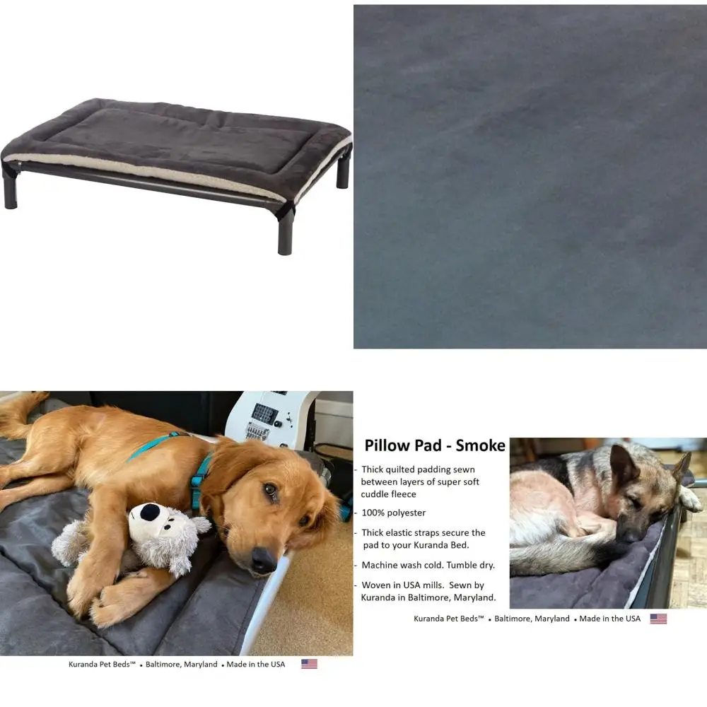 

Дымчато-серая подушка среднего размера для домашних животных размером 35 x 23 дюйма