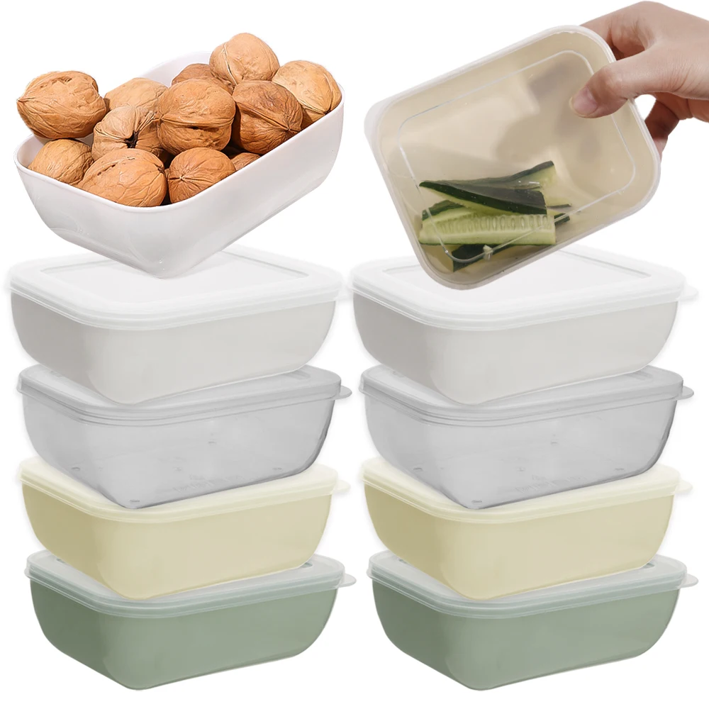 Outdoor Food Storage Box multi-specification refrigerator Microwave oven crisper Vegetable and Fruit Fresh Bowls with Lid Seal