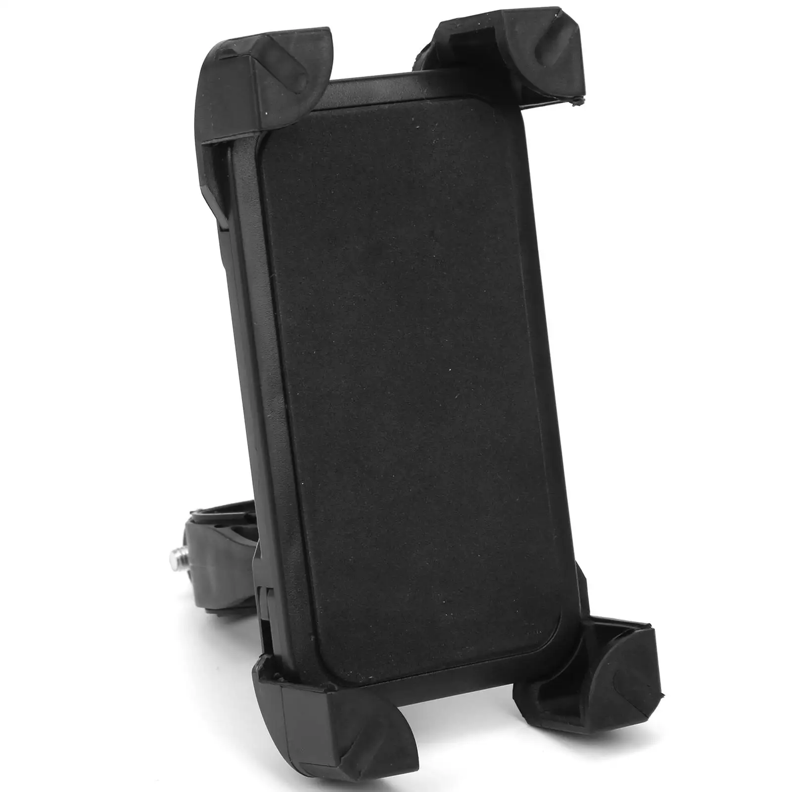 360° Adjustable Handlebar Phone Mount - Double Locking Scooter Clip for smartphones with Corner Cushion