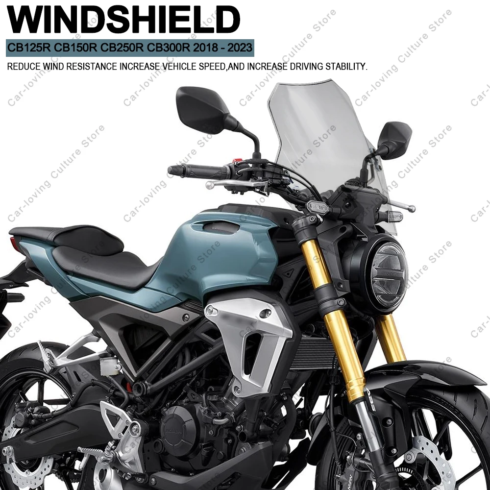 

Motorcycle High quality ABS Windscreen Windshield Universal Adjustable Windshield For CB125R CB150R CB250R CB300R