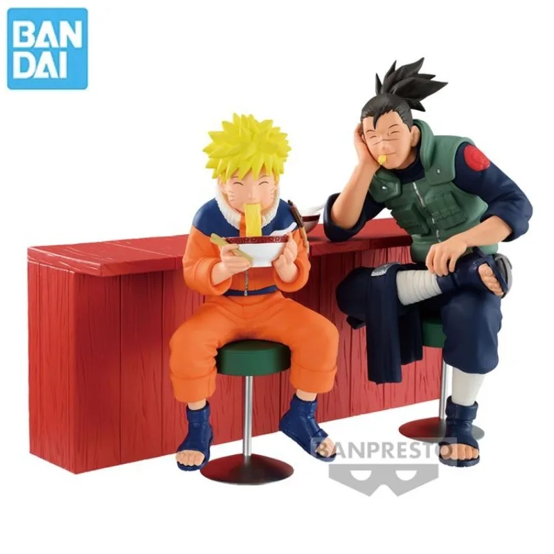 

Bandai Original Naruto Iruka Uzumaki Naruto Yile Ramen Eating Noodles 12 CM Anime Action Figures Toys for Kids Gifts