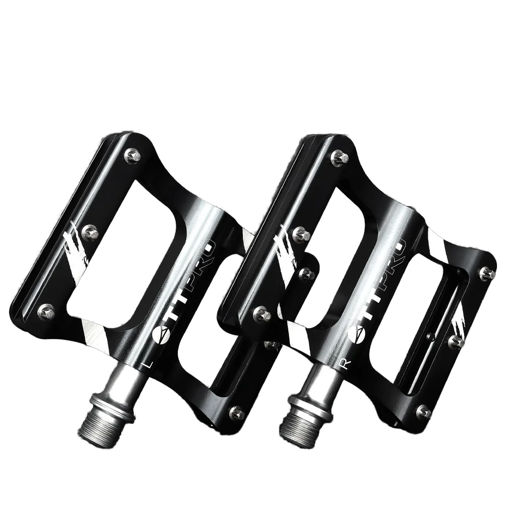 

TTPRO CNC Machined MTB Pedals with Chromoly Bearings - Lightweight Aluminum Alloy Platform Non-Slip Grip for Mountain Bike