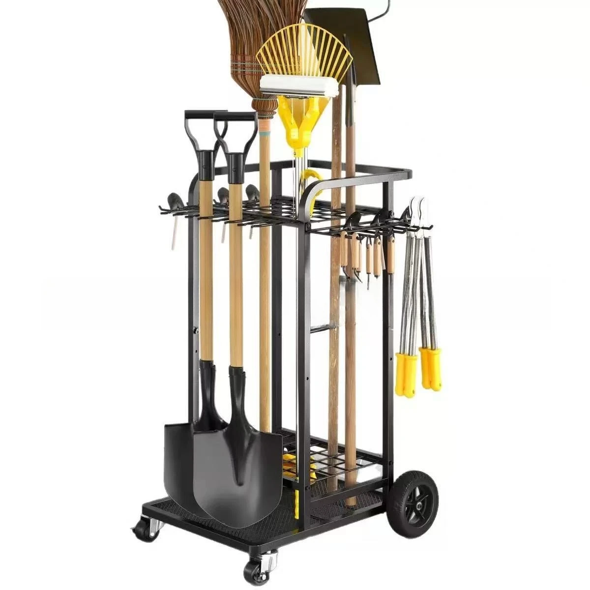 Cross-border gardening tool organizer movable cleaning tool storage rack garden tool storage rack placement rack