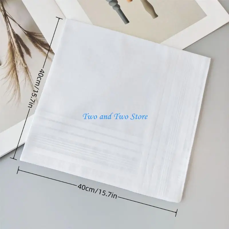HX6F Crème katoenen zakdoek Zachte textuur Zeer doordringbaar, perfect voor sporttaken