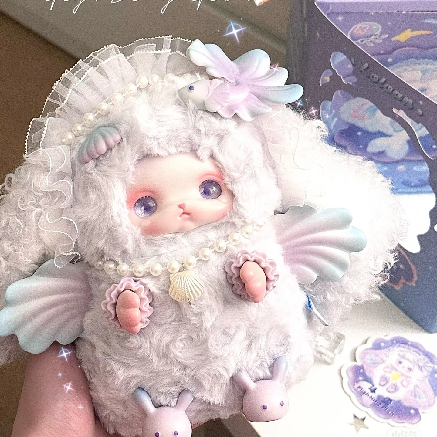 새로운 트렌디 플레이 블라인드 박스 인형 Loloan 오션 시리즈 수제 모델 데스크탑 장식 홈 액세서리 가방 펜던트 깜짝 선물