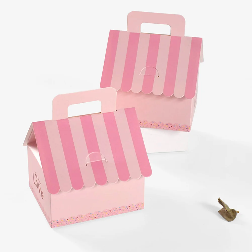 

10 Pcs Castle Gift Box Portable Paper Cases Packing Boxes Carton Chocolate Sugar Container Candy Bags Cookies Girl