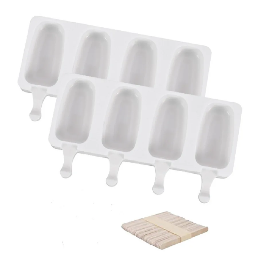 

Silicone Popsicle Ice Cream Mold Reusable BPA Free DIY Frozen Dessert Maker for Homemade Gelato Ice Lolly Candy Ice Cube Tray