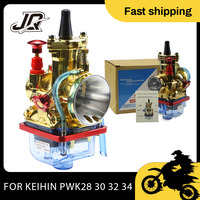 For KEIHIN Gold High Speed Fuel Injection Motorcycle Carburetor PWK28 30 32 34MM Blue Transparent Bottom Shell Bottom Cover
