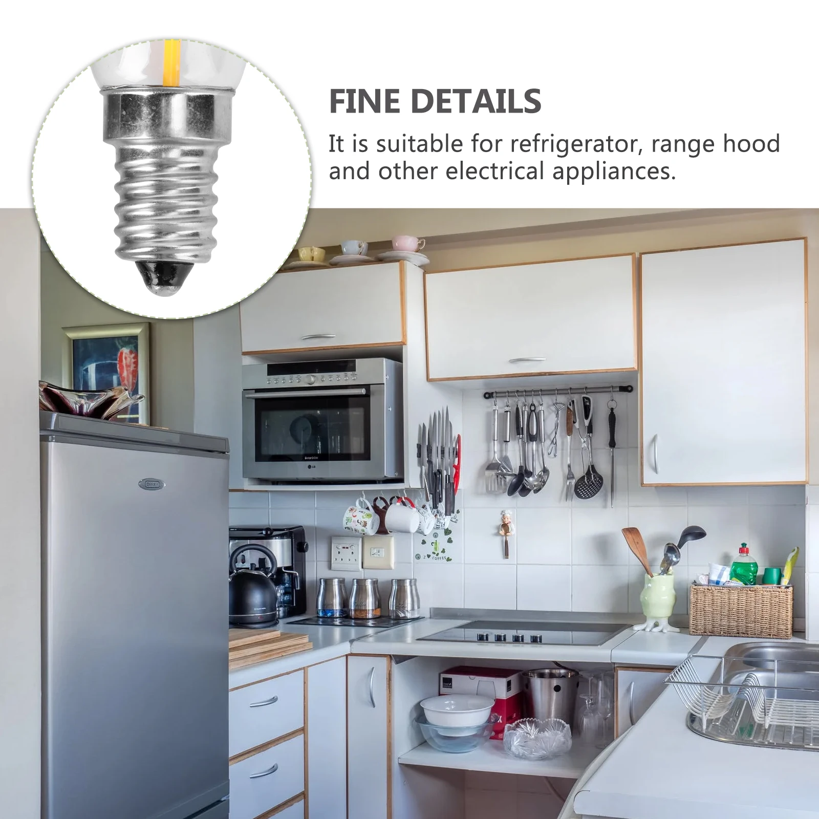 3 قطعة E14 LED لمبات 220 فولت 1.5 واط أبيض دافئ 2700 كيلو غطاء زجاجي أجهزة الثلاجة مصباح الثلاجة استبدال لمبة صغيرة الخياطة