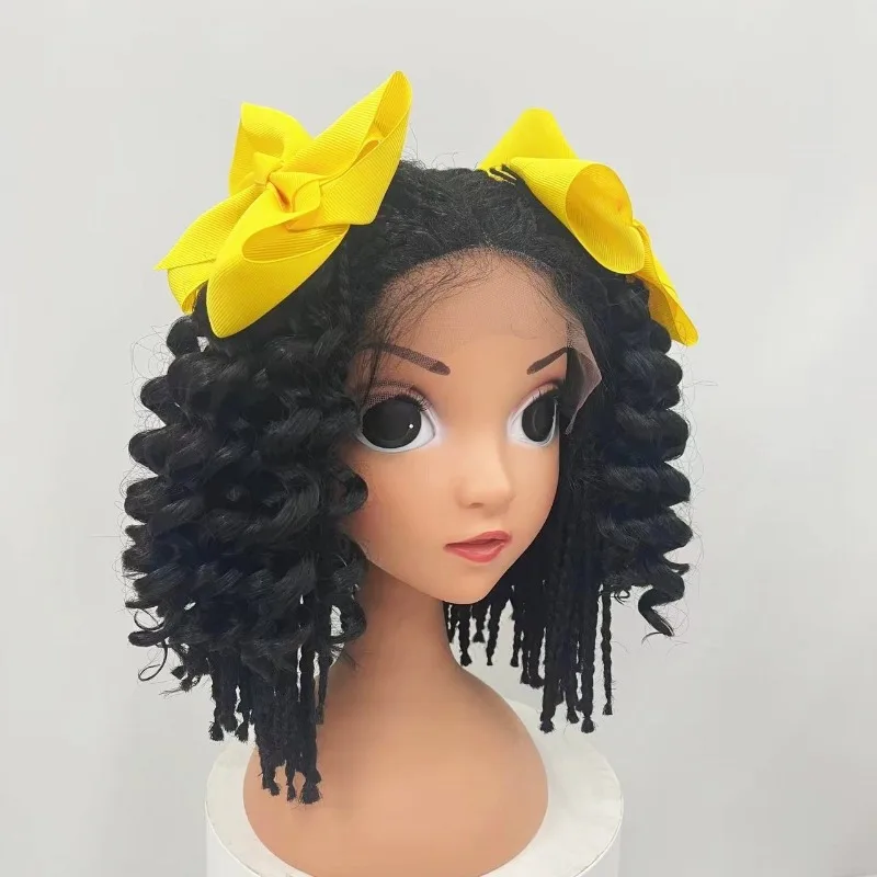 

NEW Hair 6inch Kidsdeep Wave with Many Different Styles Bow Tie with 10 Roots Elastic Band Customized Logo