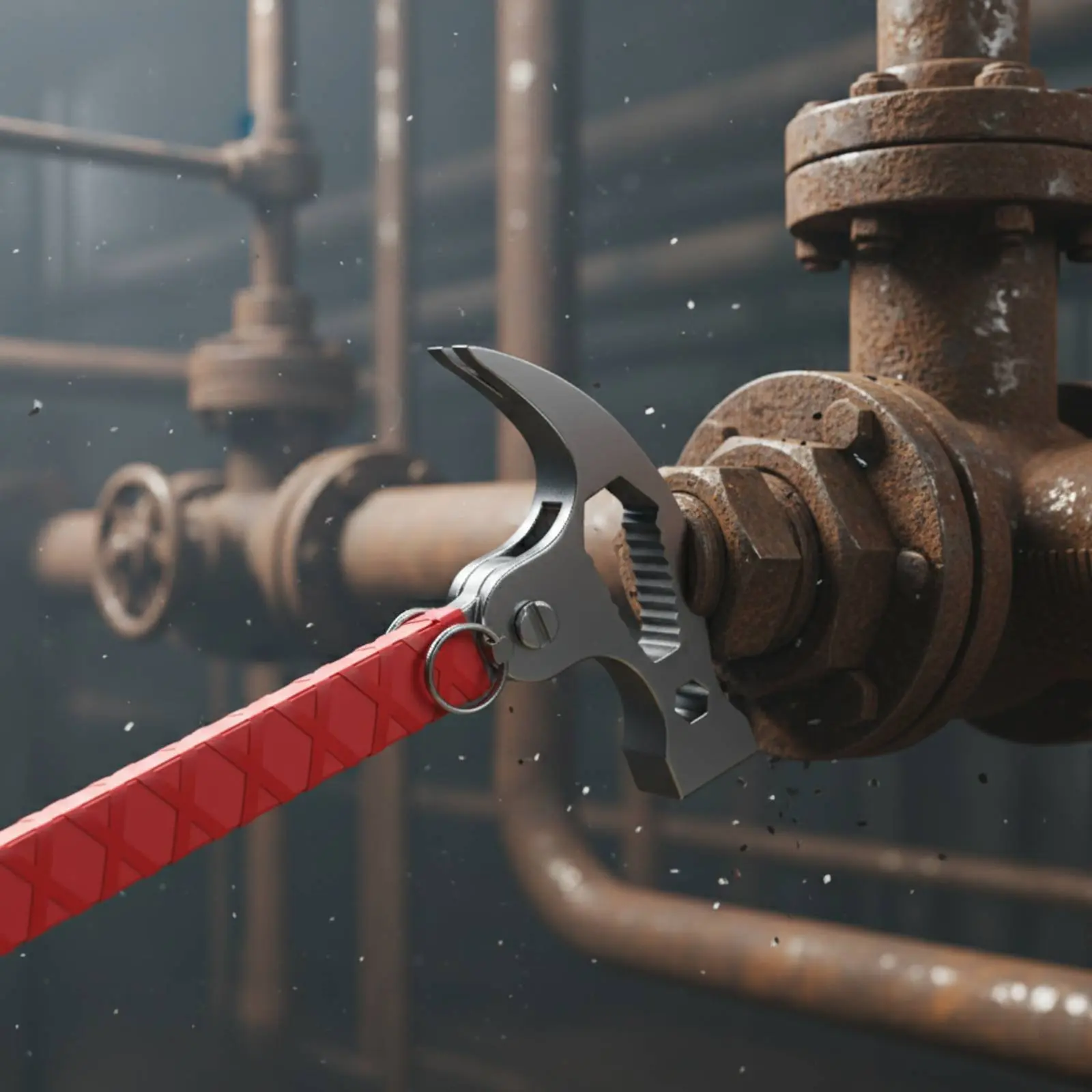 Adjustable Hammer Wrench High Hardness Hammer Wrench Multi Tool Industrial Grade Compact for Workshop, Construction