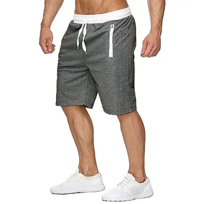 Shorts atléticos de secagem rápida com bolsos com zíper, shorts de corrida masculino, treino de ginástica, fitness, caminhada, novo, verão, 2023