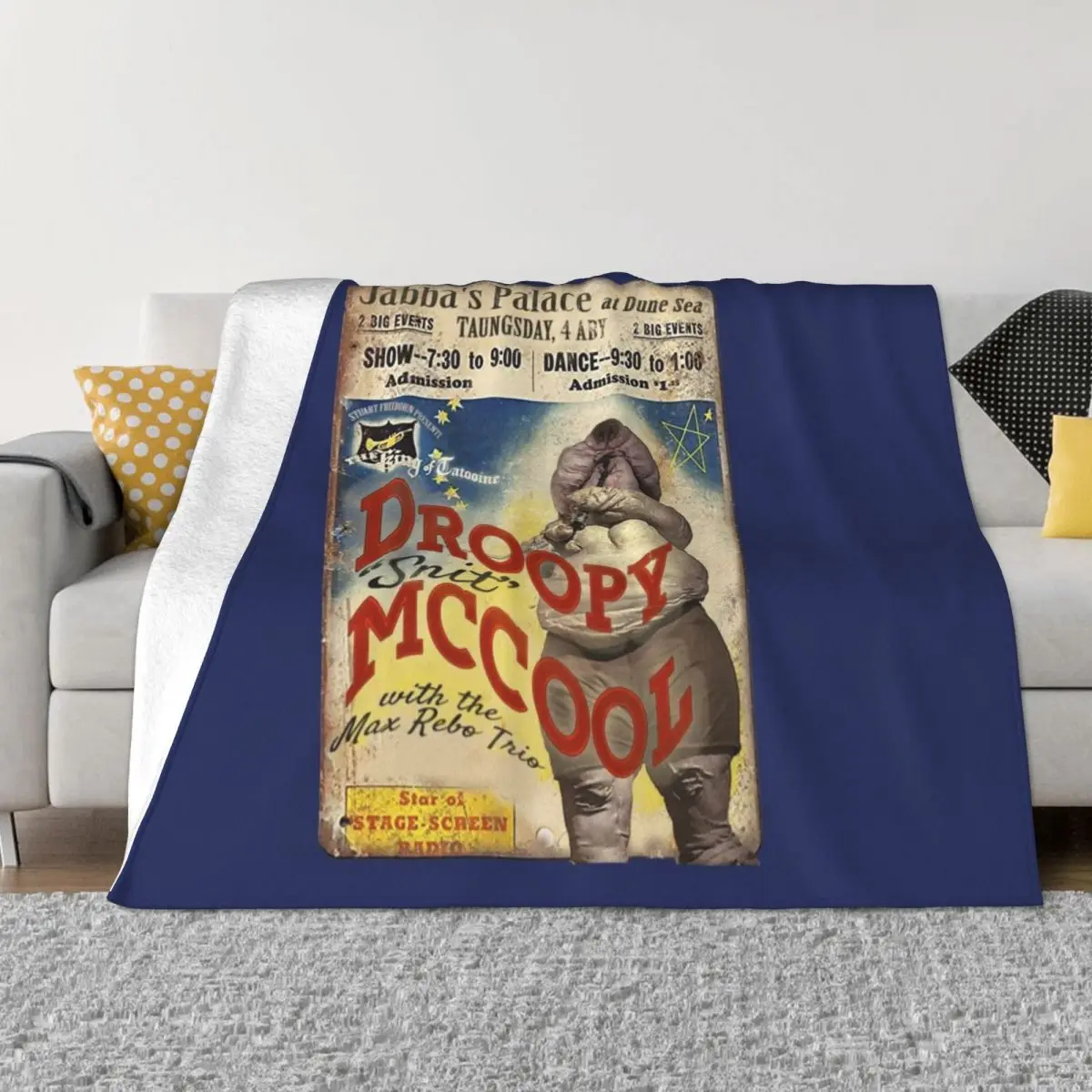 

Vintage Style Fan Art Droopy McCool Concert Poster Throw Blanket Thin Blankets Baby Blanket decorative blanket Softest Blanket