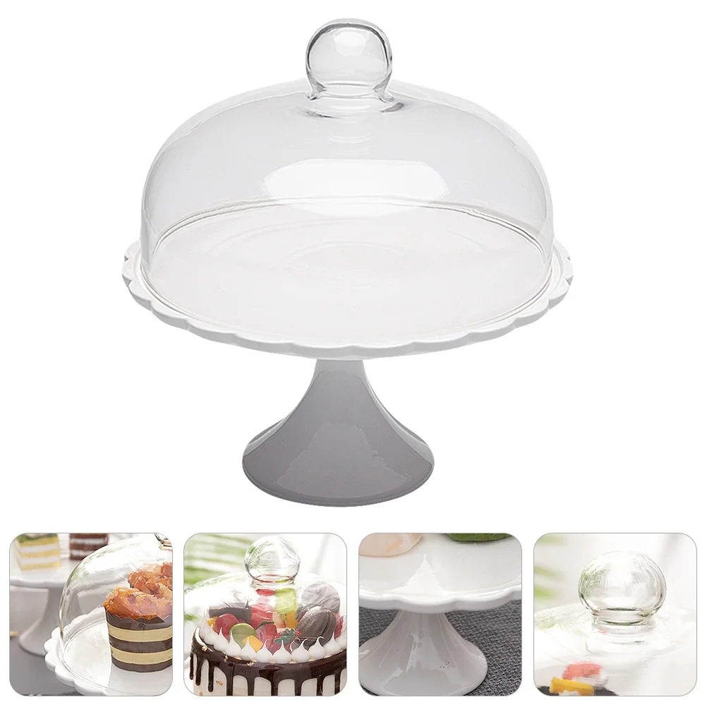 Convenient Food Cover Cake Display Stand Simple Design Safe Multipurpose Tray for Home Use Food Cover Simple Cake Plate