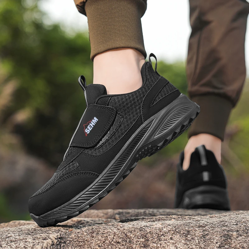 Large Size Men Fashion Steel Toe Shoes Anti-Puncture Anti-Shatter Breathable Mesh Casual Thick Sole Work Sneakers - view 2
