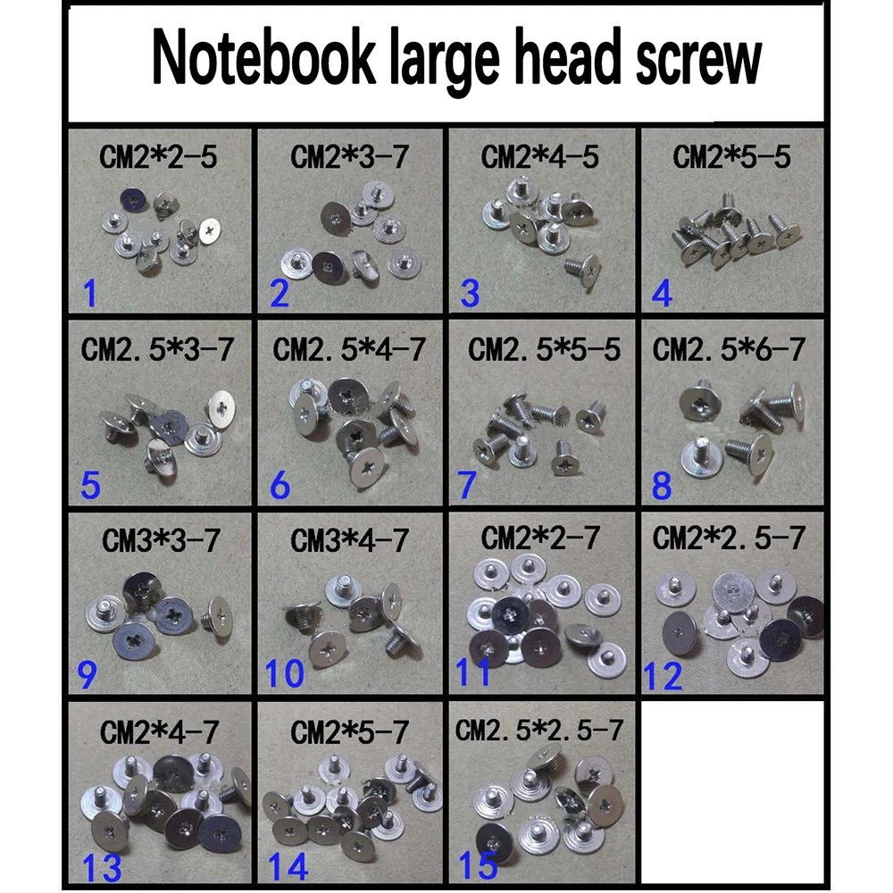 1 Set Laptop-/Handy-/Computer-/Lern-/Spielekonsolen-Schrauben Mini/Klein/Flachkopf/+ Schrauben 2 3 2,5 4 5 6 7 8 10 mm – Detail 2