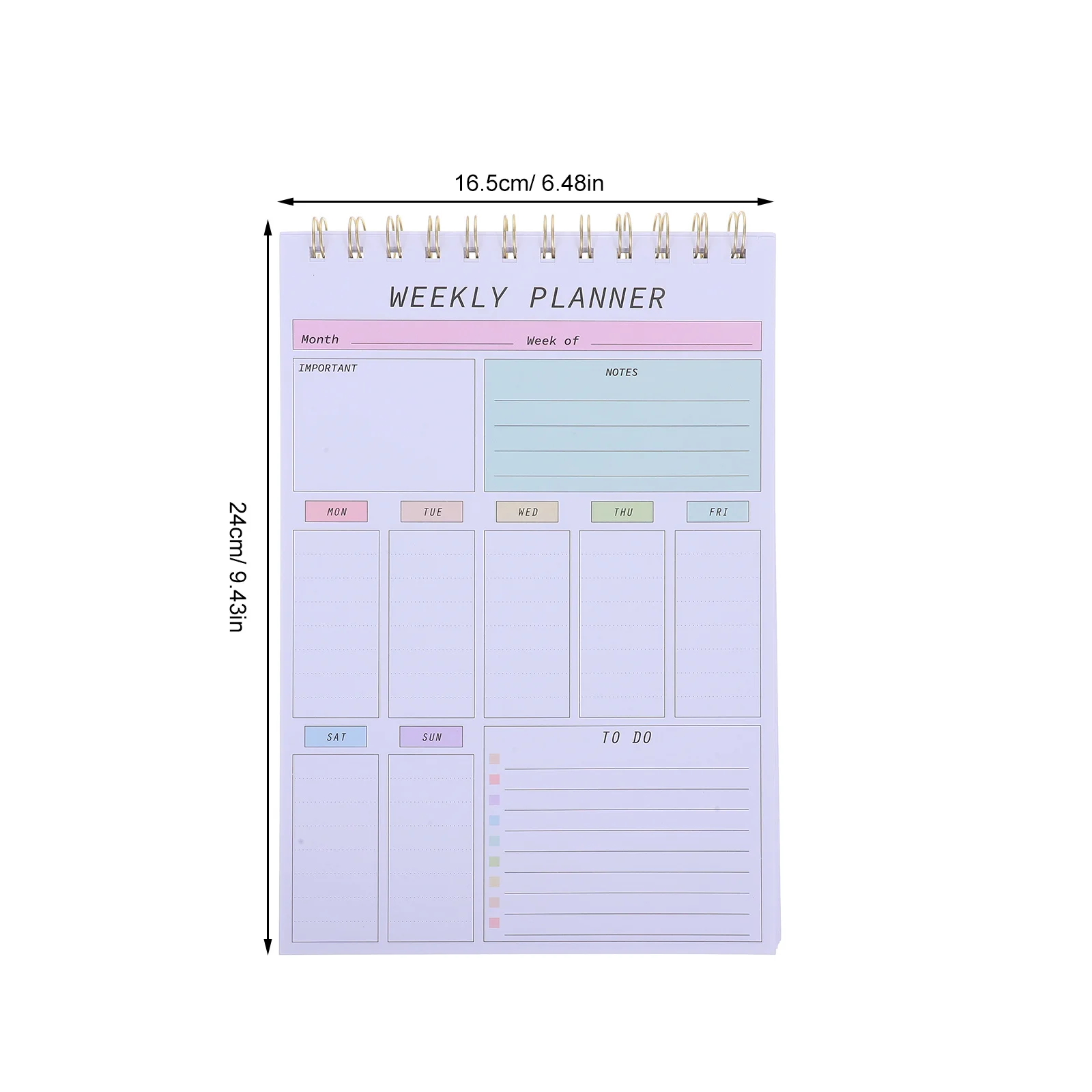 Weekly Planner Notepad Smooth Writing Paper Portable Compact School Home Office Journal To Do List Pad