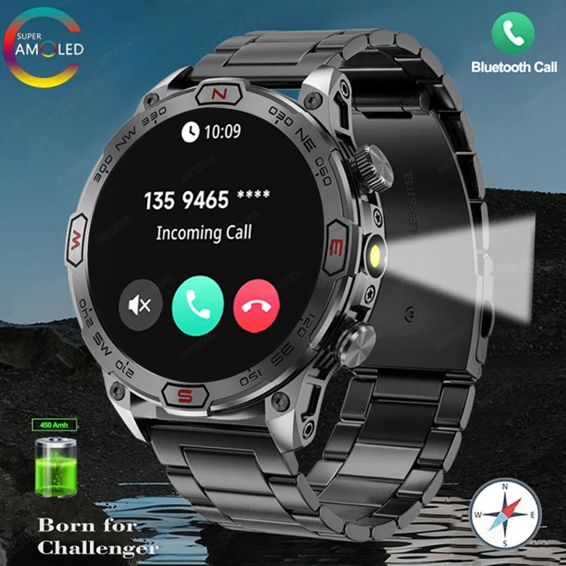 

Outdoor Sport New Smart Watch 1.43" Screen 1ATM Waterproof Watch Men Bluetooth Call Smartwatch GPS Motion Trajectory For Android