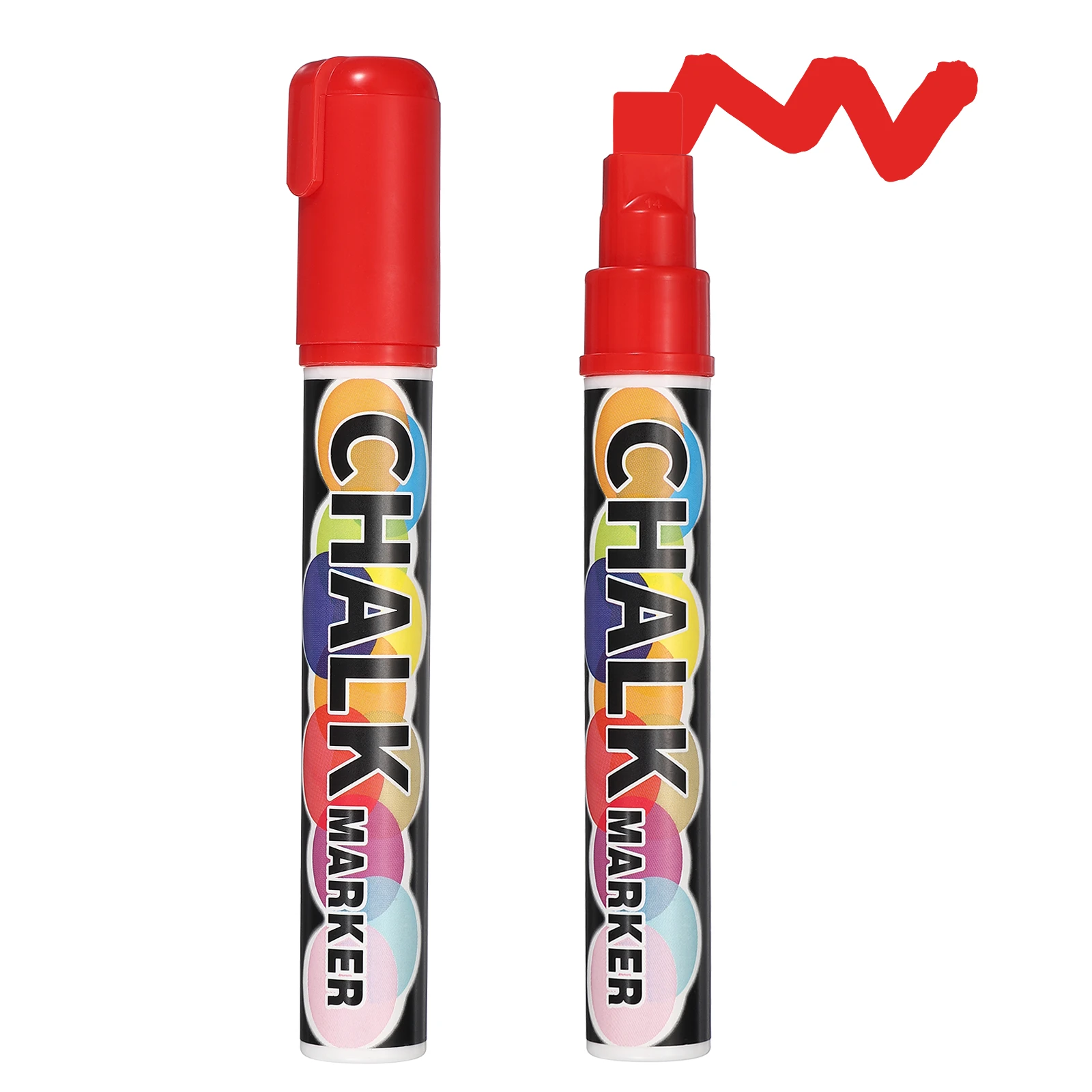 2/4Pcs Liquid Chalk Marker Pens 10mm Chalkboard Markers Dry Erase Chalk Pen with Erasable Wide Fine Tip Wet Erase for Blackboard