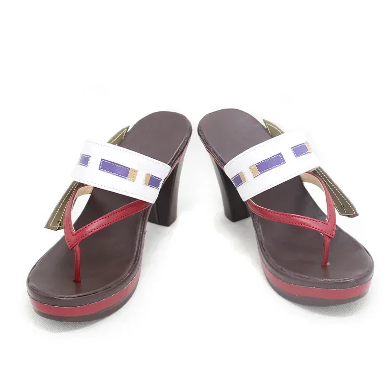 

RealCos Genshin Impact Yae Miko Cosplay Shoes 10cm High Heel Slippers Sandal Halloween Cosplay Costume Accessory Prop