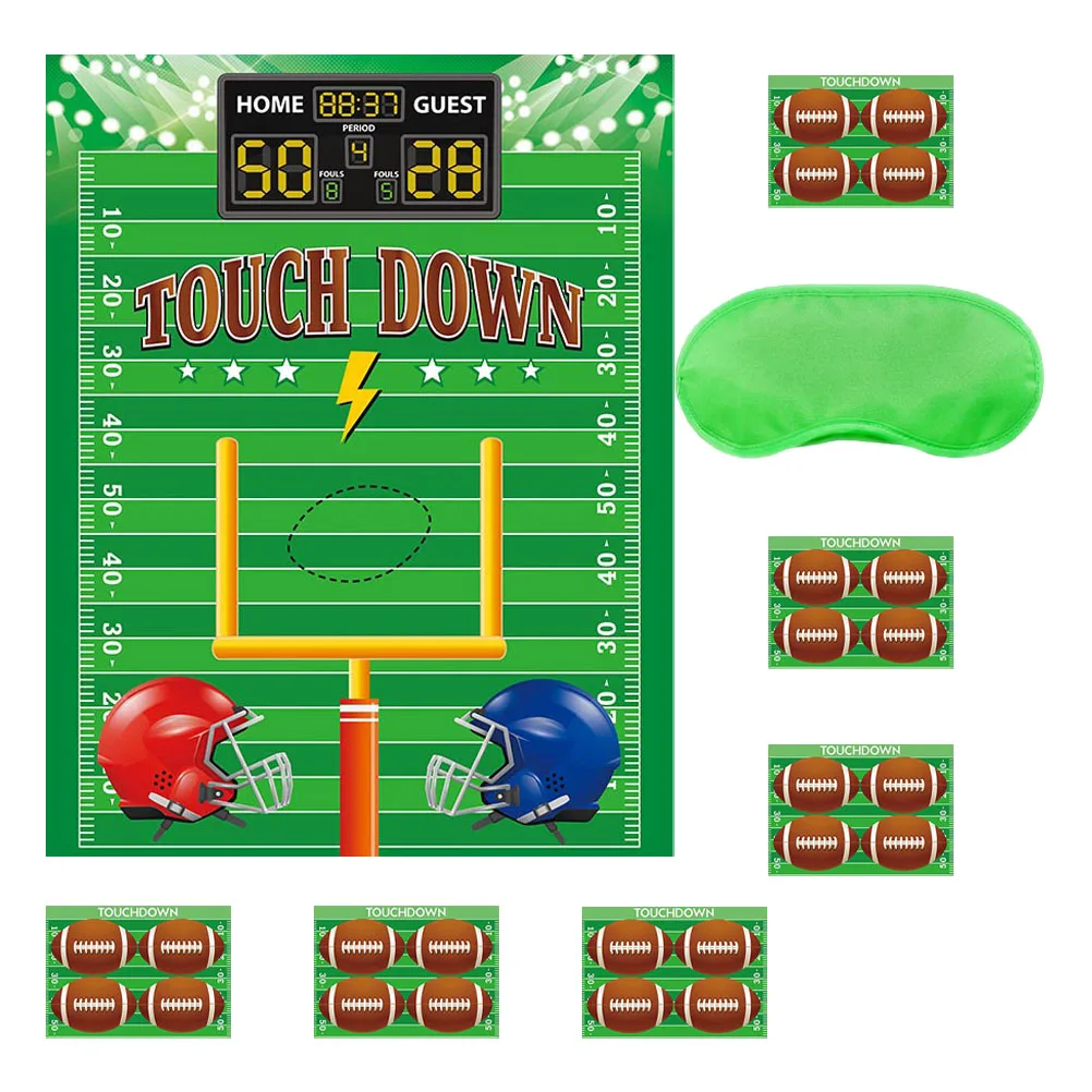 

1 set 1 Set Party Game Poster American Theme Kids Activities Birthday Sports Event Supplies Decor Game Day Football Themed Party