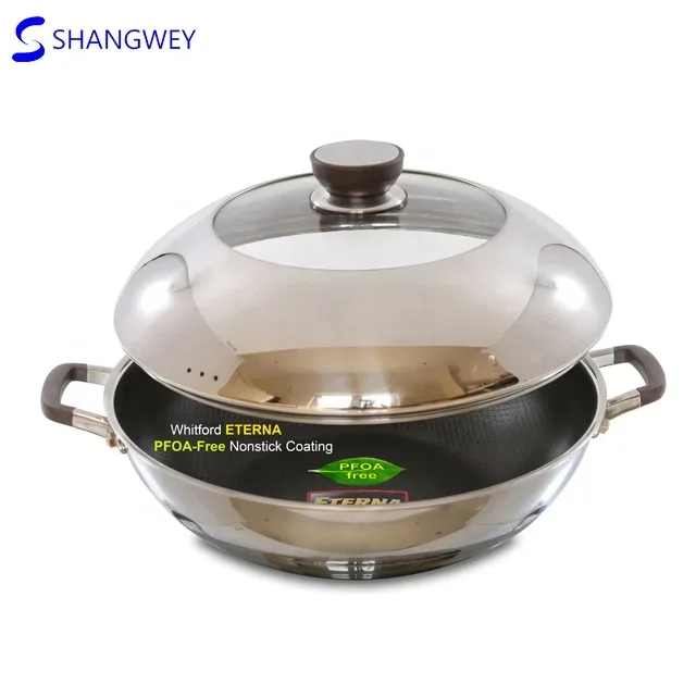 32CM 3 Layer Non stick Skillet High Quality Nonstick Wok Pan for Wholesale