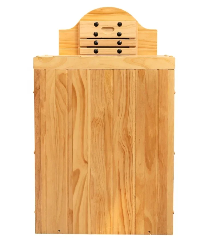 Half Body Home Infrared Wooden Sauna Barrel Solid Wood Sauna