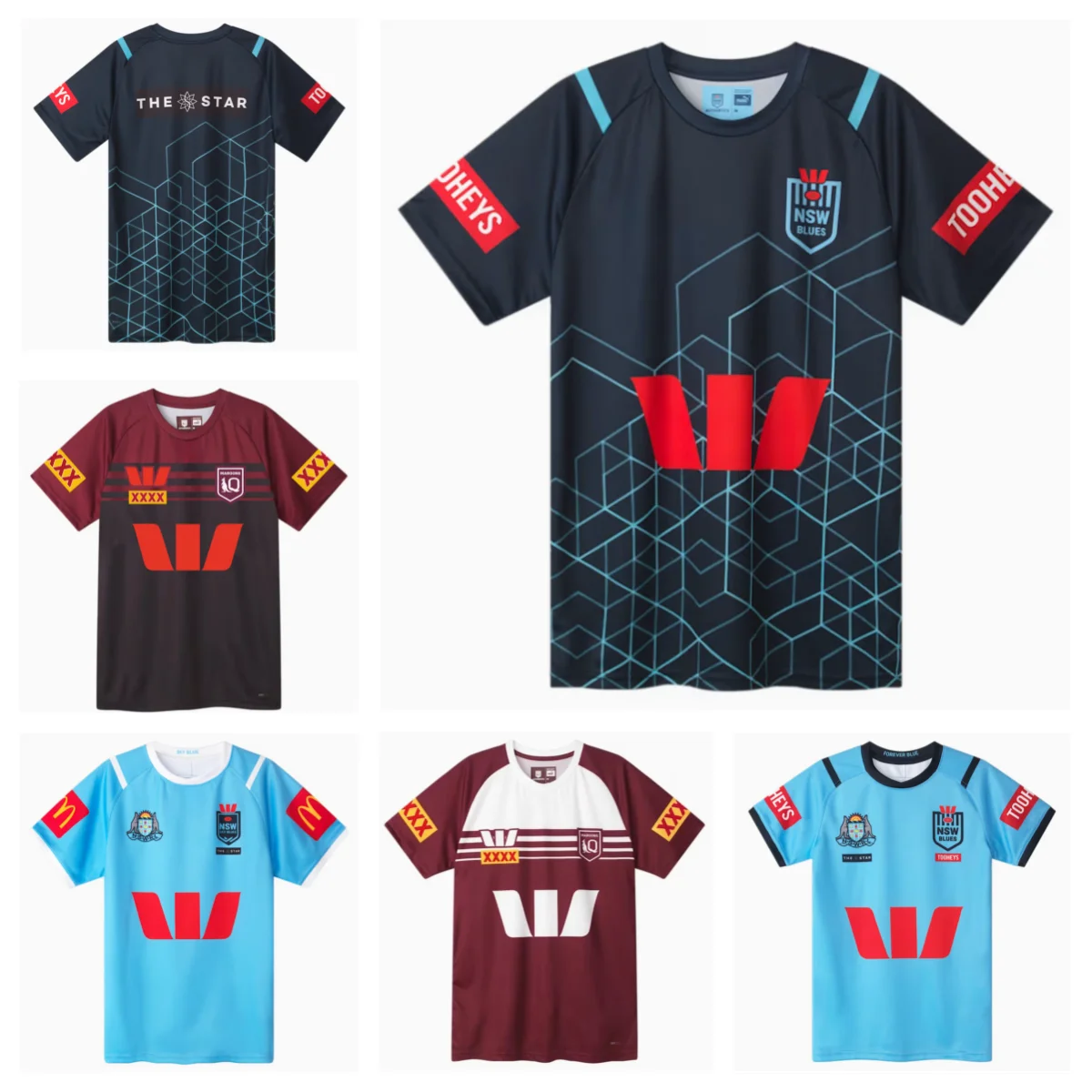 2024 Queensland Maroons Men's Training Jersey Harvey Norman Queensland Maroons Rugby Jersey (Custom name and number )