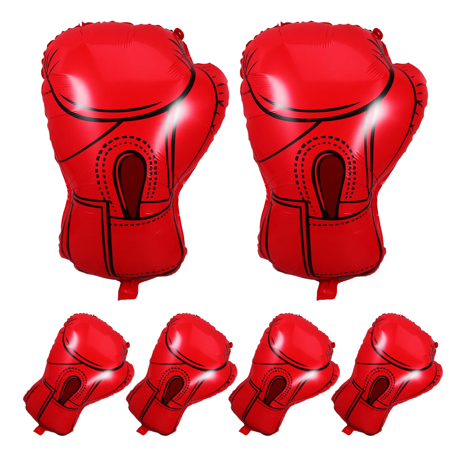 

6pcs Boxing Glove Balloons Inflatable Sports Theme Party Decor For Kids Birthday Wrestling Night Gym Celebration Party Supplies