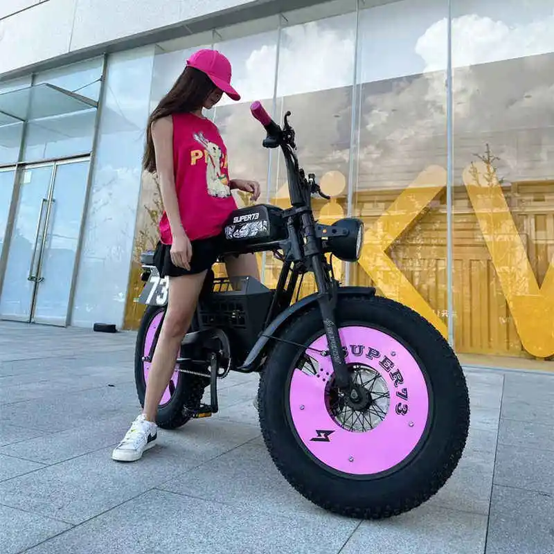 SUPER73 Adult Electric Bike 500W Motor 48V20AH Lithium Battery Off-Road Electric Bicycle 20-Inch Tire Sand Snow Mountain E-Bike image 7