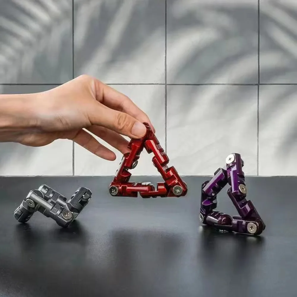 Nova corrente de metal edc brinquedo fidget adulto antiestresse alívio do estresse exercitador de mão criativo brinquedos para autismo tdah descompressão