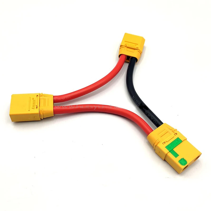 5PCS Amass XT90-S Series 10AWG 100mm Anti-Starts Connector Adapter Wire Plastic Battery Harness For RC Battery