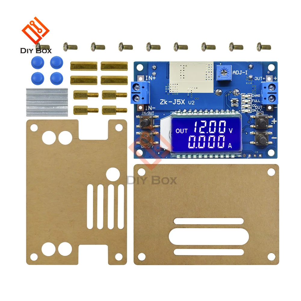 CC CV DC 6.5-36V to 1.2-32V 5A 75W Step Down Buck Converter Power Supply Module Voltage Regulator Transformer with Case Heatsink