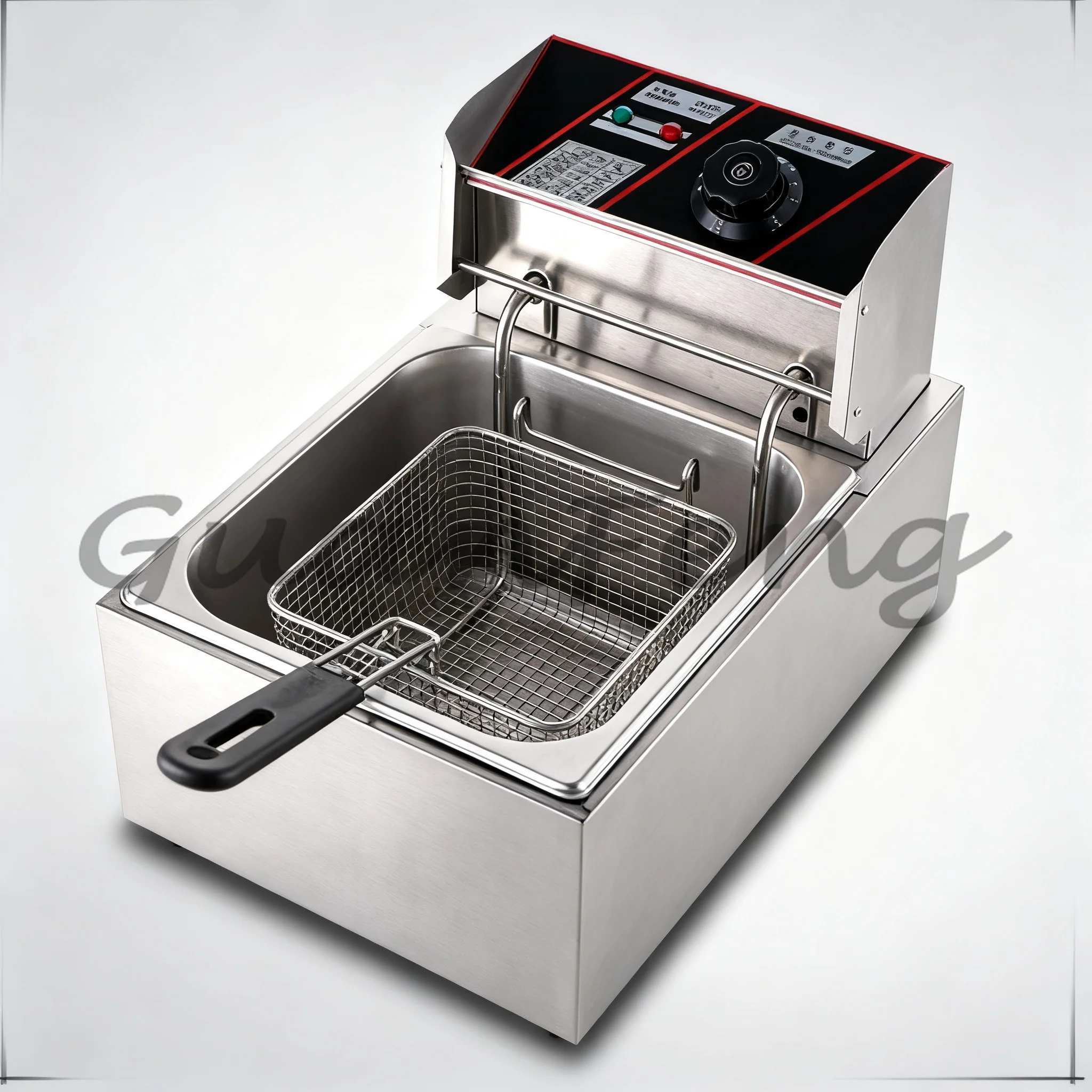 Commercial Stainless Steel Electric Deep Fryer Countertop Frying Machine For Restaurant Western Food Fried Chicken French Fries