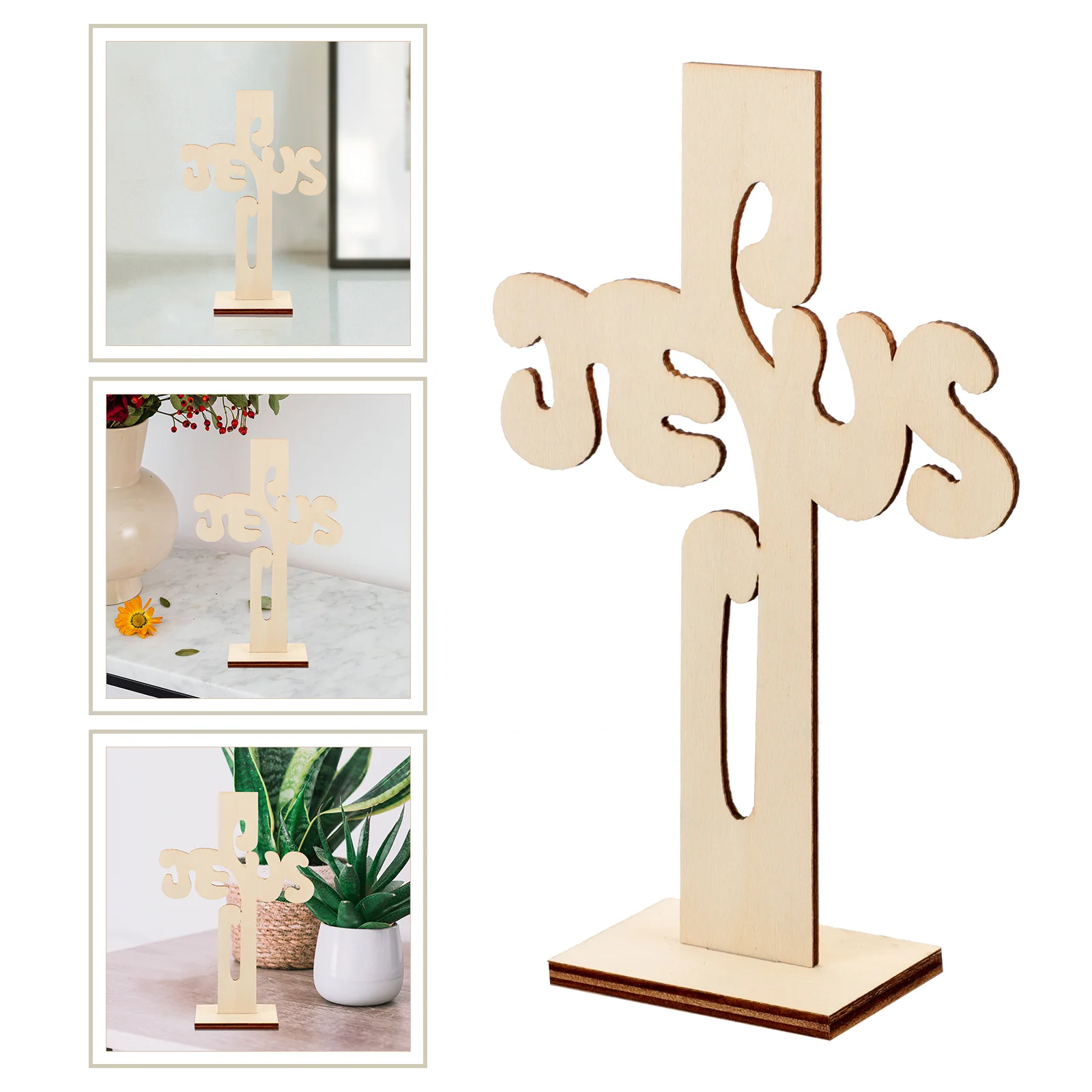 10 stuks decoraties 10 stuks houten kruis religieuze versiering houten ornament vorm kruisen voor ambachten