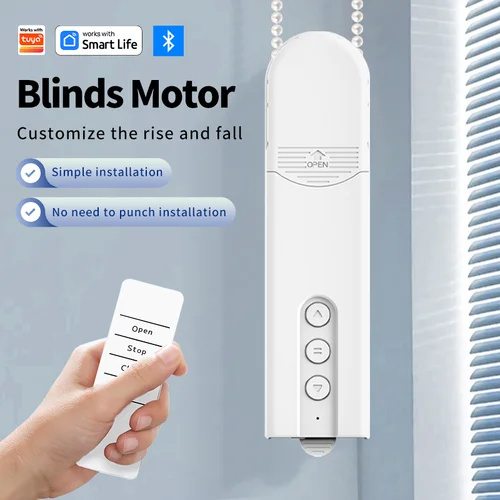 Cortinas eléctricas inteligentes para el hogar con Control remoto Bluetooth, Motor de cortina eléctrico automático, abridor de cortinas automático