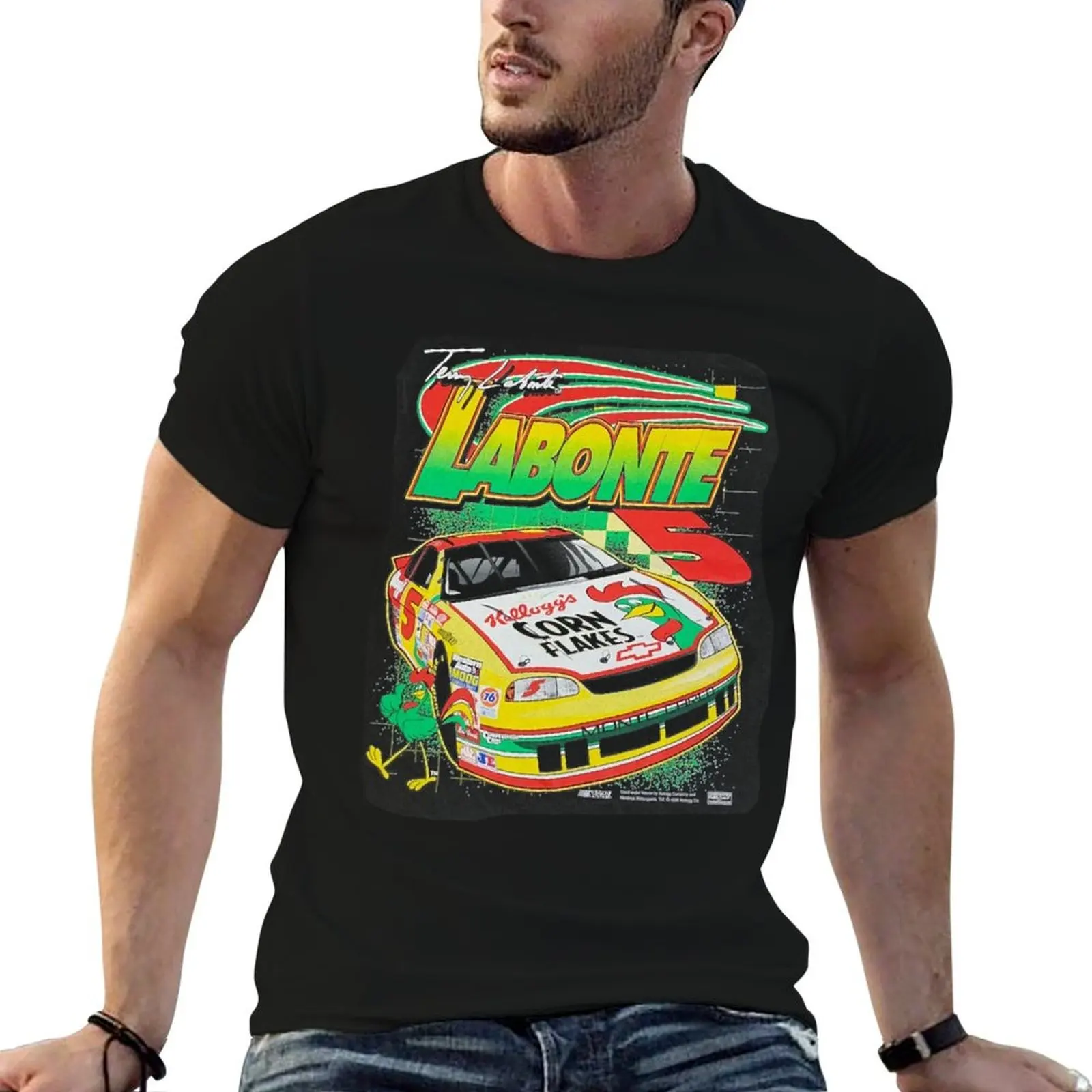 Terry Labonte Corn Flakes 5 T-Shirt Big Size Daily Wear T-Shirt