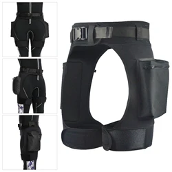 Traje de neopreno para hombre, pantalones cortos elásticos con bolsillos y hebilla de liberación rápida, cinturón de cintura ajustable, pantalones cortos de buceo y natación