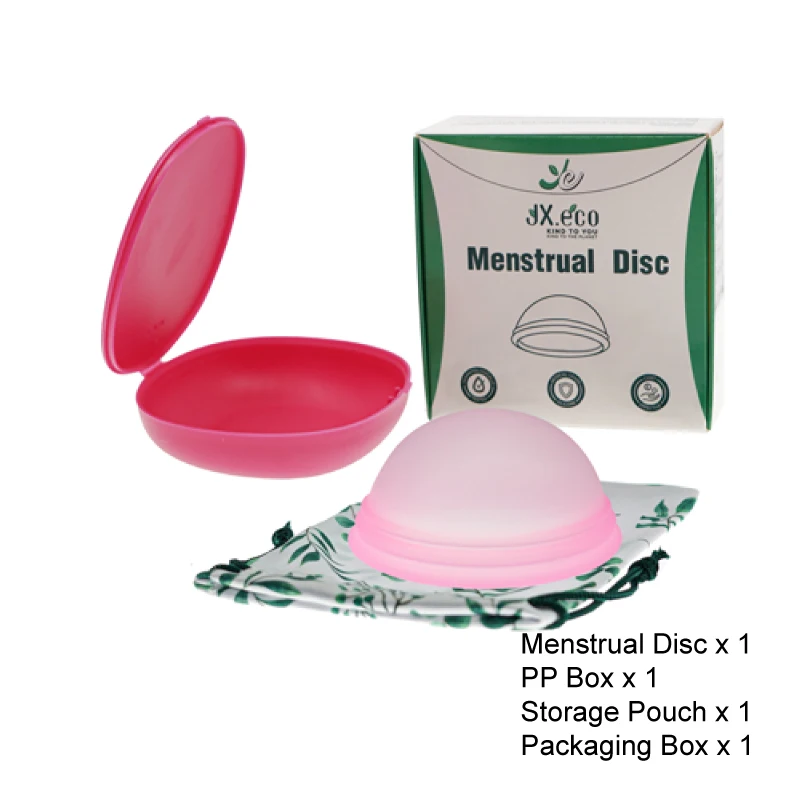 Soft and Reusable Medical Silicone Menstrual Disc Extra-Thin Menstruelle Cup for Sterilizing Feminine Mentrual Hygiene Products