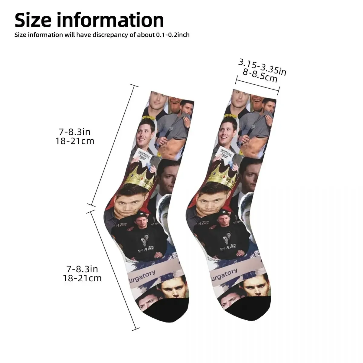 Jensen Ackles Collage Socks Harajuku High Quality Stockings All Season Long Socks Accessories for Unisex Birthday Present