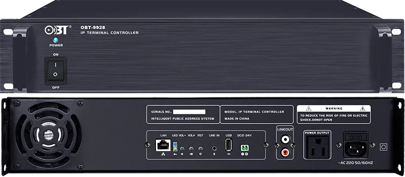 pa system power amplifier sip terminal single pass OBT-9982 digital audio decoder