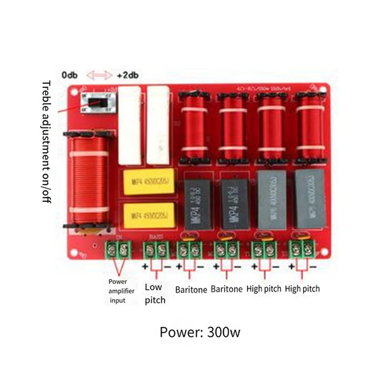 300W Fever Level 2 High 2 Middle Low 5 divisore di frequenza, Home Ktv Audio Quality Upgrade divisore di frequenza