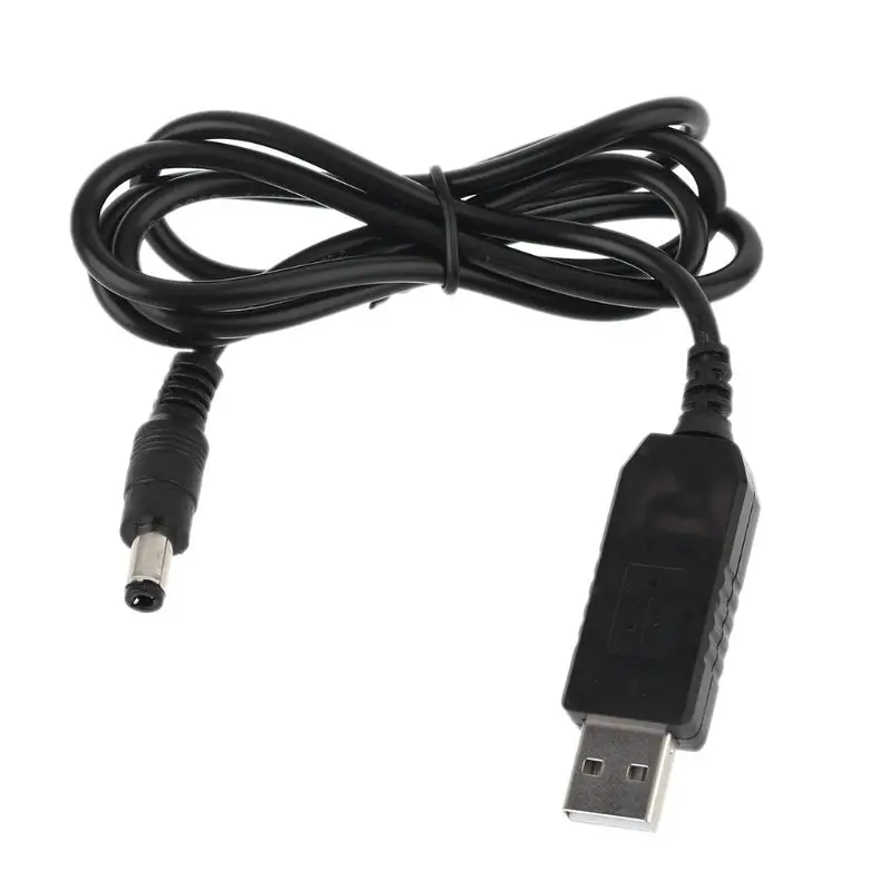 for QC USB To for DC 12V 1.5A Adjustable Step Up 5.5 x 2.1mm Cable for WiFi Router LED Dropship