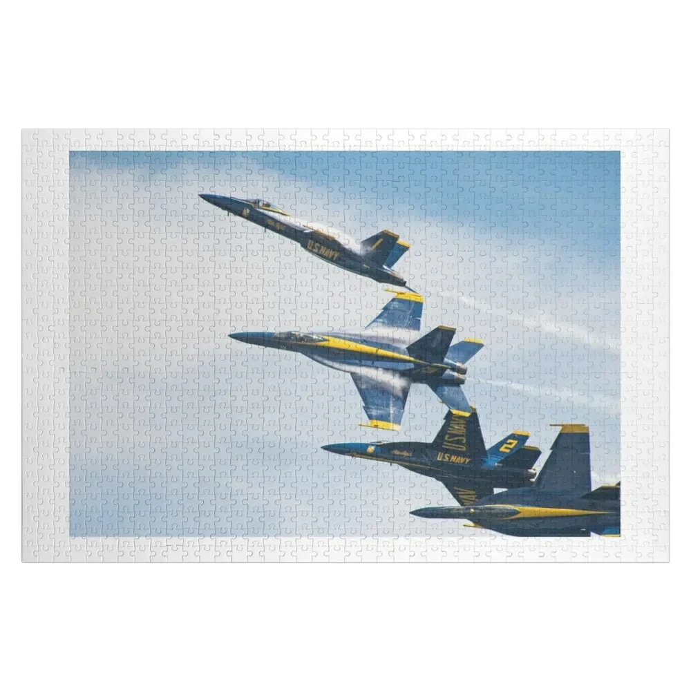 

United States Blue Angels F-18 Super Hornet Formation Break Jigsaw Puzzle Personalized Toys Customized Toys For Kids Puzzle