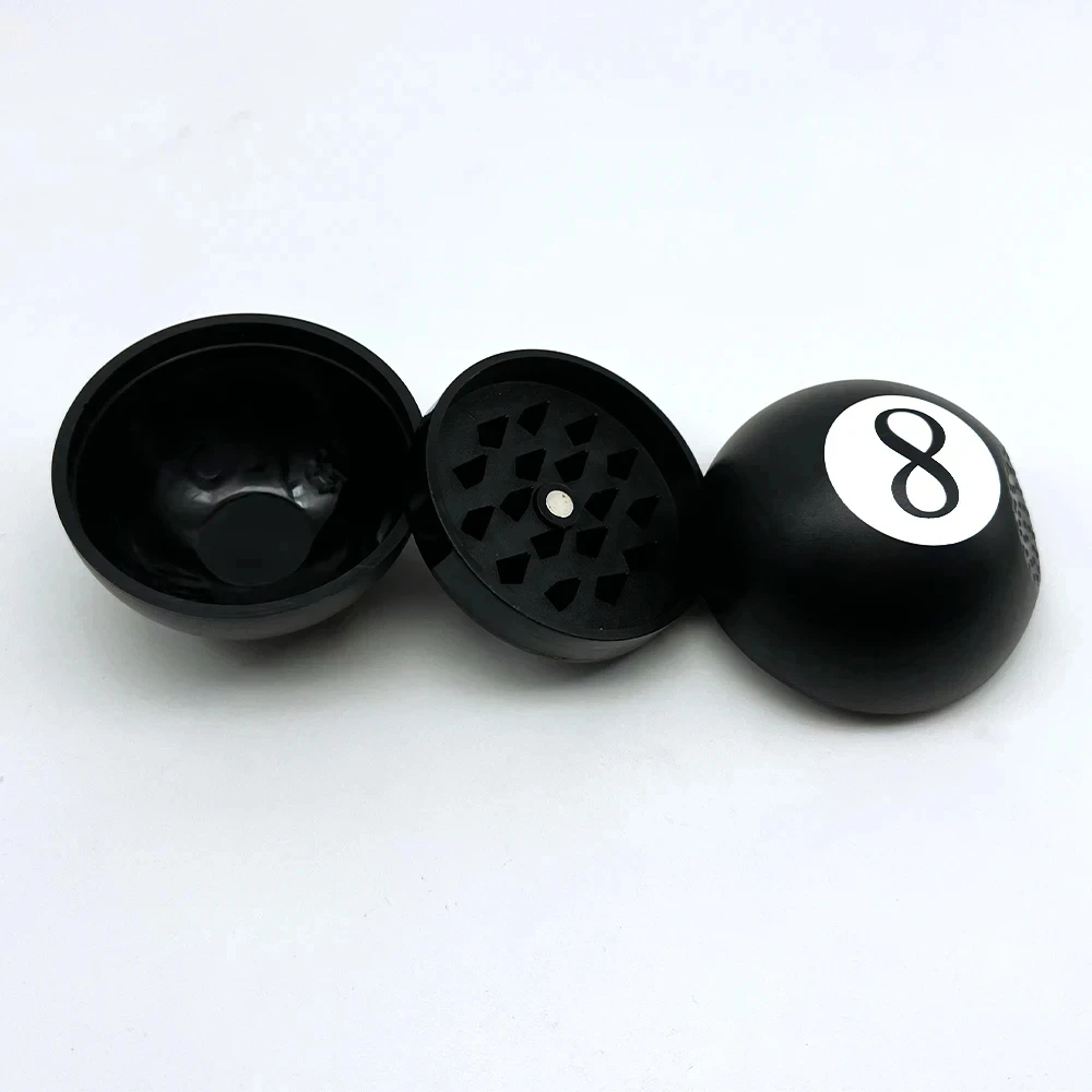56mm Plastic Acrylic Billiard Ball Herb Grinder Tobacco Smoke Spice Crusher Mill Shredder Cheap Rolling Kitchen Accessories