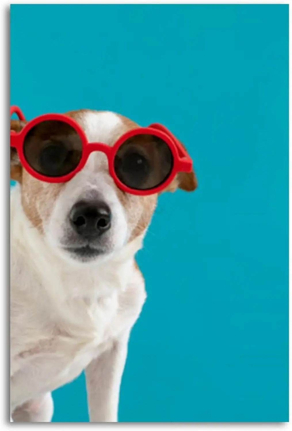Metal Tin Signs Dog Red Sunglasses Sign Vintage Wall Decor Tin Sign Plaque for Home Cafes Office Store Pubs Club ;
