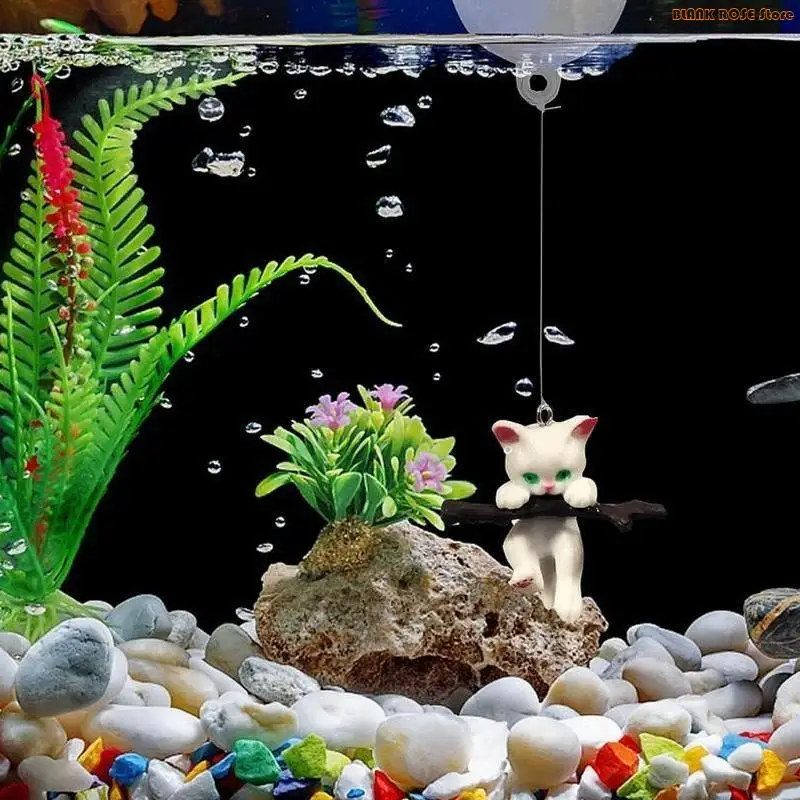 K1AE Floating Figurines Ornaments for Landscape Supplies for Fish Aquarium